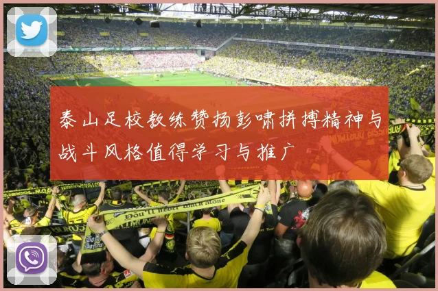 泰山足校教练赞扬彭啸拼搏精神与战斗风格值得学习与推广